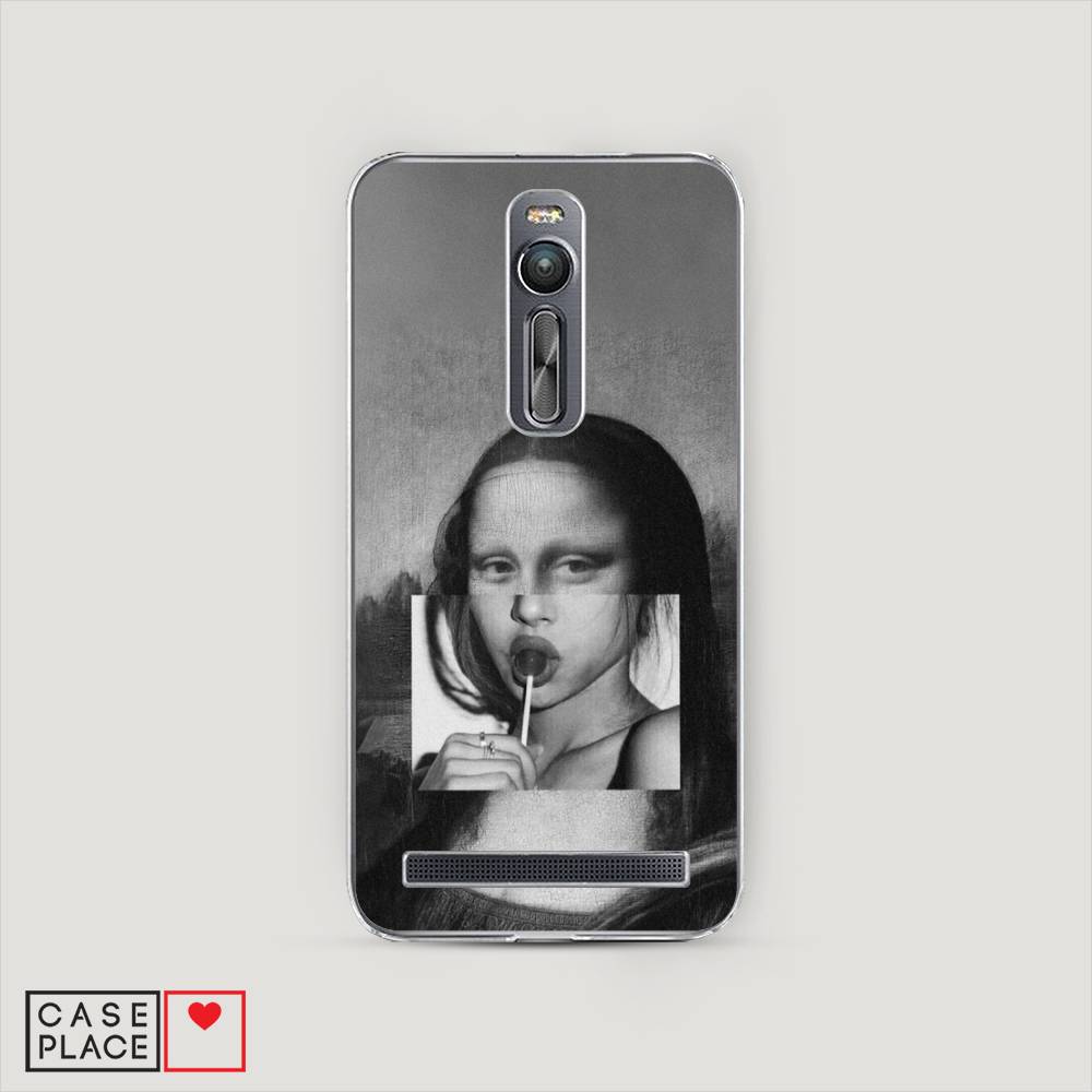 фото Чехол awog "mona lisa sucking lollipop" для asus zenfone 2 ze550ml/ze551ml