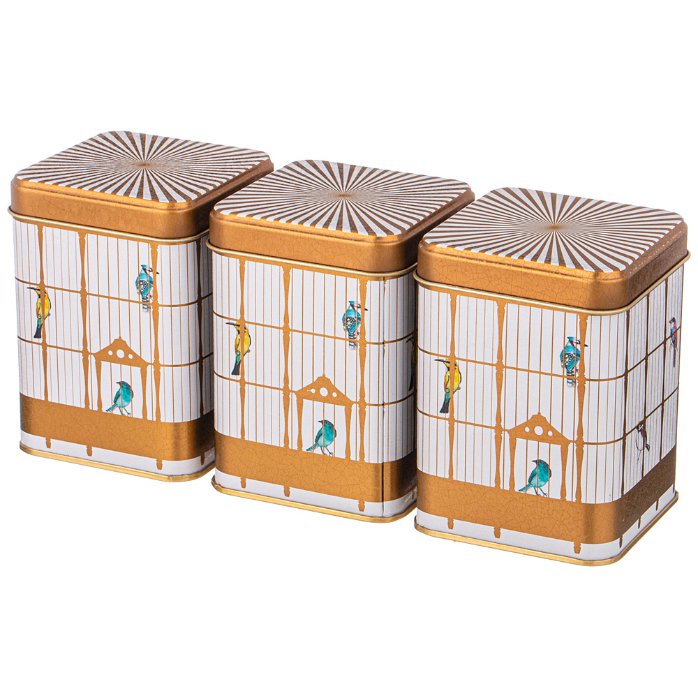 Набор из 3 штук Емкости для хранения Agness Paradise bird 7.5х7.5х10.2 см 0.5 л, Золотистый
Набор из 3 штук Емкости для хранения Agness Paradise bird 7.5х7.5х10.2 см 0.5 л, Золотистый