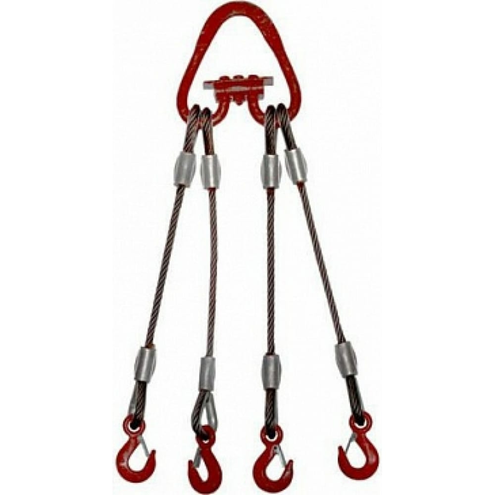 Четырехветвевой канатный строп КантаПлюс опрессовка о4СК-4,0/1,0м 
Четырехветвевой канатный строп КантаПлюс опрессовка о4СК-4,0/1,0м