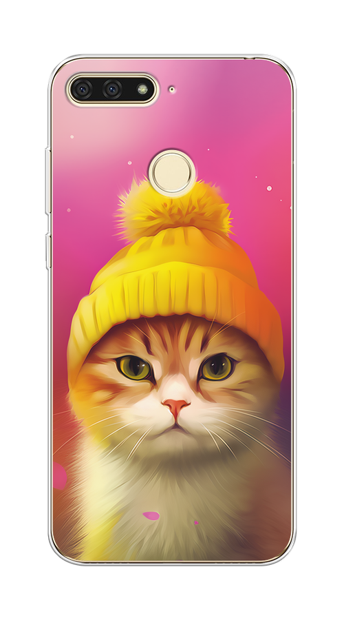 Чехол на Honor 7C/7A Pro, Huawei Y6 Prime 2018 "Котик в шапочке", Розовый;желтый;бежевый, 65750-1
Чехол на Honor 7C/7A Pro, Huawei Y6 Prime 2018 "Котик в шапочке", Розовый;желтый;бежевый, 65750-1