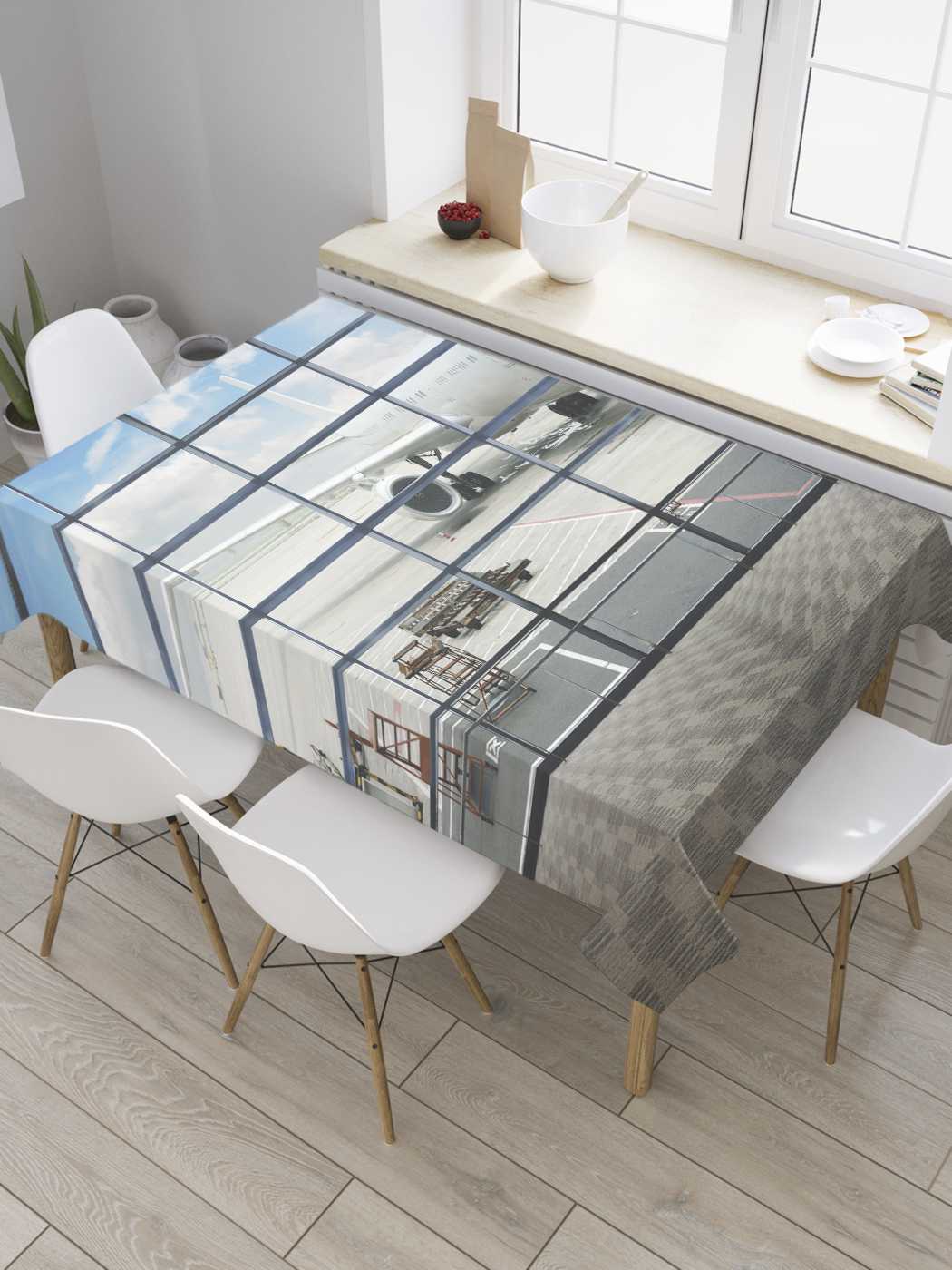 Скатерть прямоугольная JoyArty "Окно в аэропорту" из сатена, 120x145 см, Серый, Окно в аэропорту
Скатерть прямоугольная JoyArty "Окно в аэропорту" из сатена, 120x145 см, Серый, Окно в аэропорту