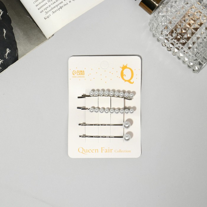 Queen fair Невидимка для волос "Морская пена" (набор 4 шт) бусины, 5 см и 5,5 см, серебрис, Серебристый
Queen fair Невидимка для волос "Морская пена" (набор 4 шт) бусины, 5 см и 5,5 см, серебрис, Серебристый