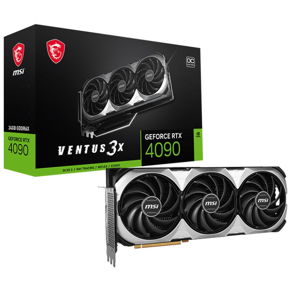 Видеокарта MSI NVIDIA GeForce RTX 4090 VENTUS 3X E OC, GeForce RTX 4090 VENTUS 3X E OC
Видеокарта MSI NVIDIA GeForce RTX 4090 VENTUS 3X E OC, GeForce RTX 4090 VENTUS 3X E OC