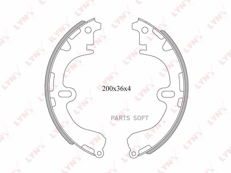 Тормозные колодки LYNXauto задние барабанные BS7502 
Тормозные колодки LYNXauto задние барабанные BS7502