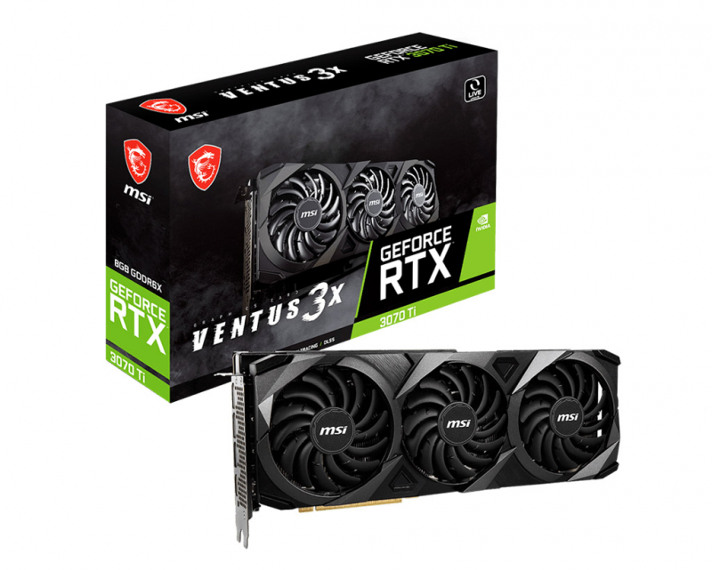 Видеокарта MSI NVIDIA GeForce RTX 3070 Ti VENTUS 3X (RTX 3070 Ti VENTUS 3X 8G), GeForce RTX 3070 Ti VENTUS 3X
Видеокарта MSI NVIDIA GeForce RTX 3070 Ti VENTUS 3X (RTX 3070 Ti VENTUS 3X 8G), GeForce RTX 3070 Ti VENTUS 3X