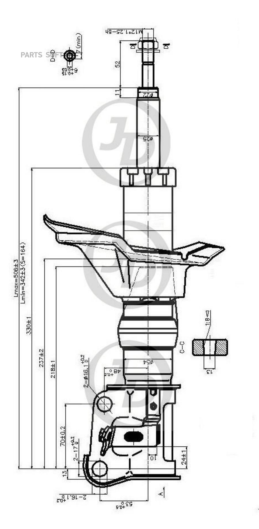 Стойка Газомасляная Передняя Правая /331012/ (D=16 Под Болт В Кулак) Just Drive арт. JAS0
Стойка Газомасляная Передняя Правая /331012/ (D=16 Под Болт В Кулак) Just Drive арт. JAS0
