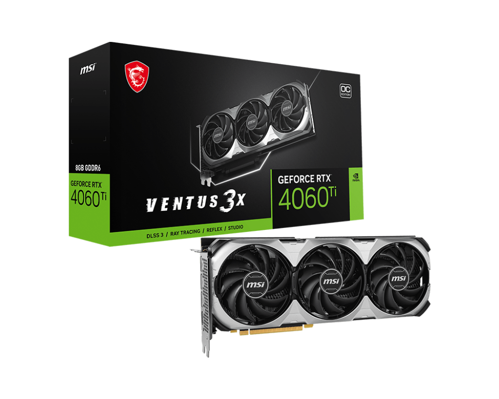 Видеокарта MSI GeForce RTX 4060 Ti VENTUS 3X E 8G, Черный, GeForce RTX 4060 Ti VENTUS 3X E
Видеокарта MSI GeForce RTX 4060 Ti VENTUS 3X E 8G, Черный, GeForce RTX 4060 Ti VENTUS 3X E