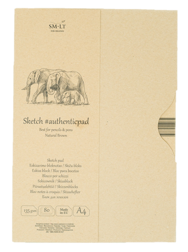 Альбом в папке для эскизов Smiltainis Authentic Brown тонированный A4 80 л (крафт обложка)
Альбом в папке для эскизов Smiltainis Authentic Brown тонированный A4 80 л (крафт обложка)