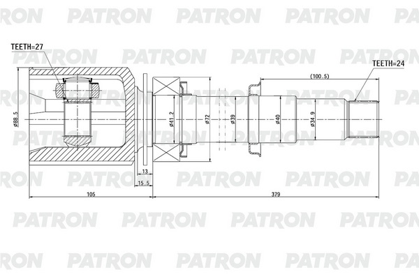 ШРУС внутр. прав. 24X484x40X27 TOYOTA CAMRY ACV40/GSV40 06- (с подшипником) PATRON PCV2099
ШРУС внутр. прав. 24X484x40X27 TOYOTA CAMRY ACV40/GSV40 06- (с подшипником) PATRON PCV2099