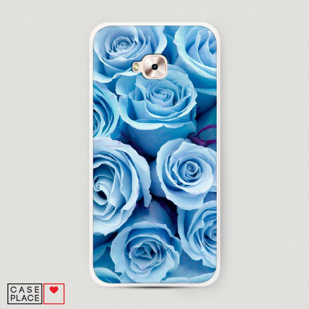 фото Чехол awog "лазурные розы" для asus zenfone 4 selfie pro zd552kl