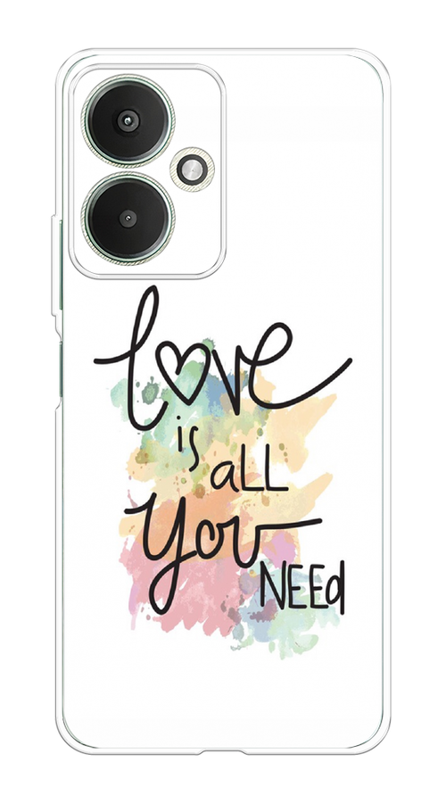 Чехол на Xiaomi Redmi 13C 5G/Redmi 13R 5G, Poco M6 5G "Love is all you need", Белый;черный;зеленый, 321150-1
Чехол на Xiaomi Redmi 13C 5G/Redmi 13R 5G, Poco M6 5G "Love is all you need", Белый;черный;зеленый, 321150-1