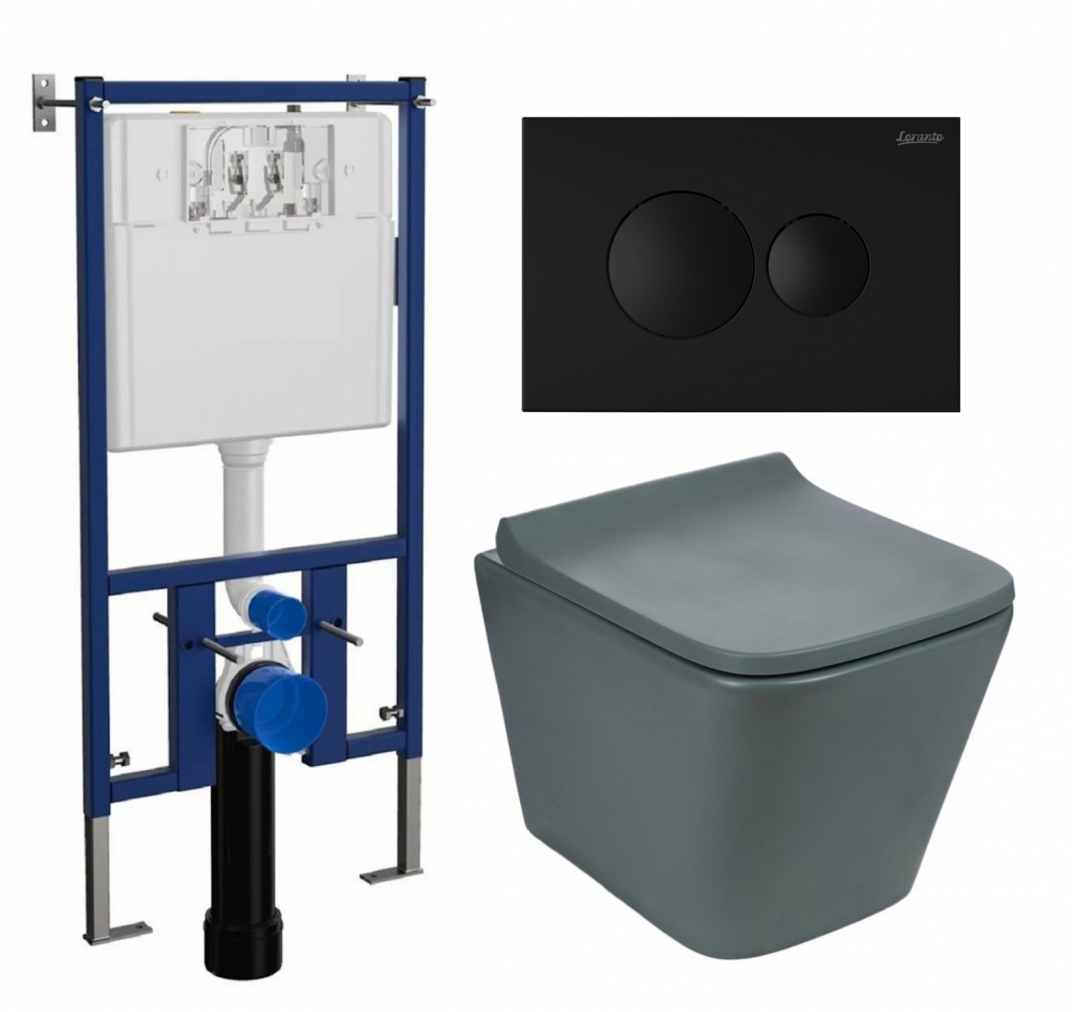 Комплект: инсталляция Loranto + унитаз SK Gelbach MT-GR + кнопка черная матовая, 518750
Комплект: инсталляция Loranto + унитаз SK Gelbach MT-GR + кнопка черная матовая, 518750