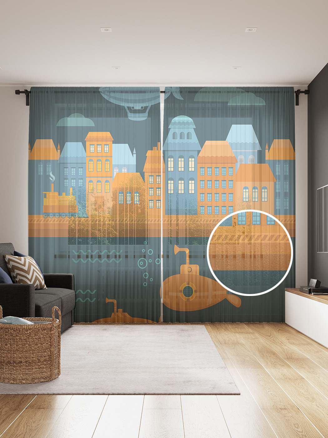 Фототюль JoyArty "Батискаф и дирижабль", 145x265см, 2 полотна, лента, 50 крючков, Батискаф и дирижабль
Фототюль JoyArty "Батискаф и дирижабль", 145x265см, 2 полотна, лента, 50 крючков, Батискаф и дирижабль