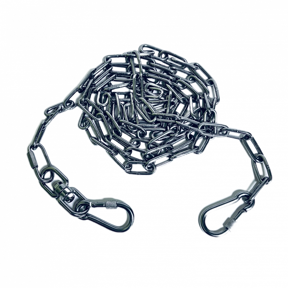 Цепь для привязи собак PetsCage из нержавейки, 5 метров, толщина 5 мм, 2 карабина, А5-5-2К 
Цепь для привязи собак PetsCage из нержавейки, 5 метров, толщина 5 мм, 2 карабина, А5-5-2К