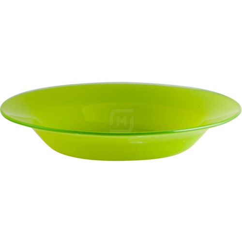 фото Тарелка суповая стекло зеленая 22,5 см nobrand