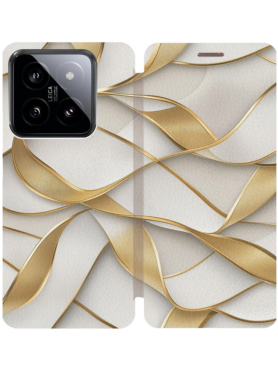 Чехол-книжка на Xiaomi 14 Pro с принтом "Волны из золота" золотой, Белый;золотистый, 777771031
Чехол-книжка на Xiaomi 14 Pro с принтом "Волны из золота" золотой, Белый;золотистый, 777771031