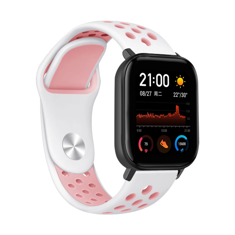 Ремешок для Amazfit Bip/Bip Lite/GTR 42mm/GTS, 20 мм, (белый/розовый), Amazfit Bip/Bip Lite/GTR 42mm/GTS, 20 мм
Ремешок для Amazfit Bip/Bip Lite/GTR 42mm/GTS, 20 мм, (белый/розовый), Amazfit Bip/Bip Lite/GTR 42mm/GTS, 20 мм