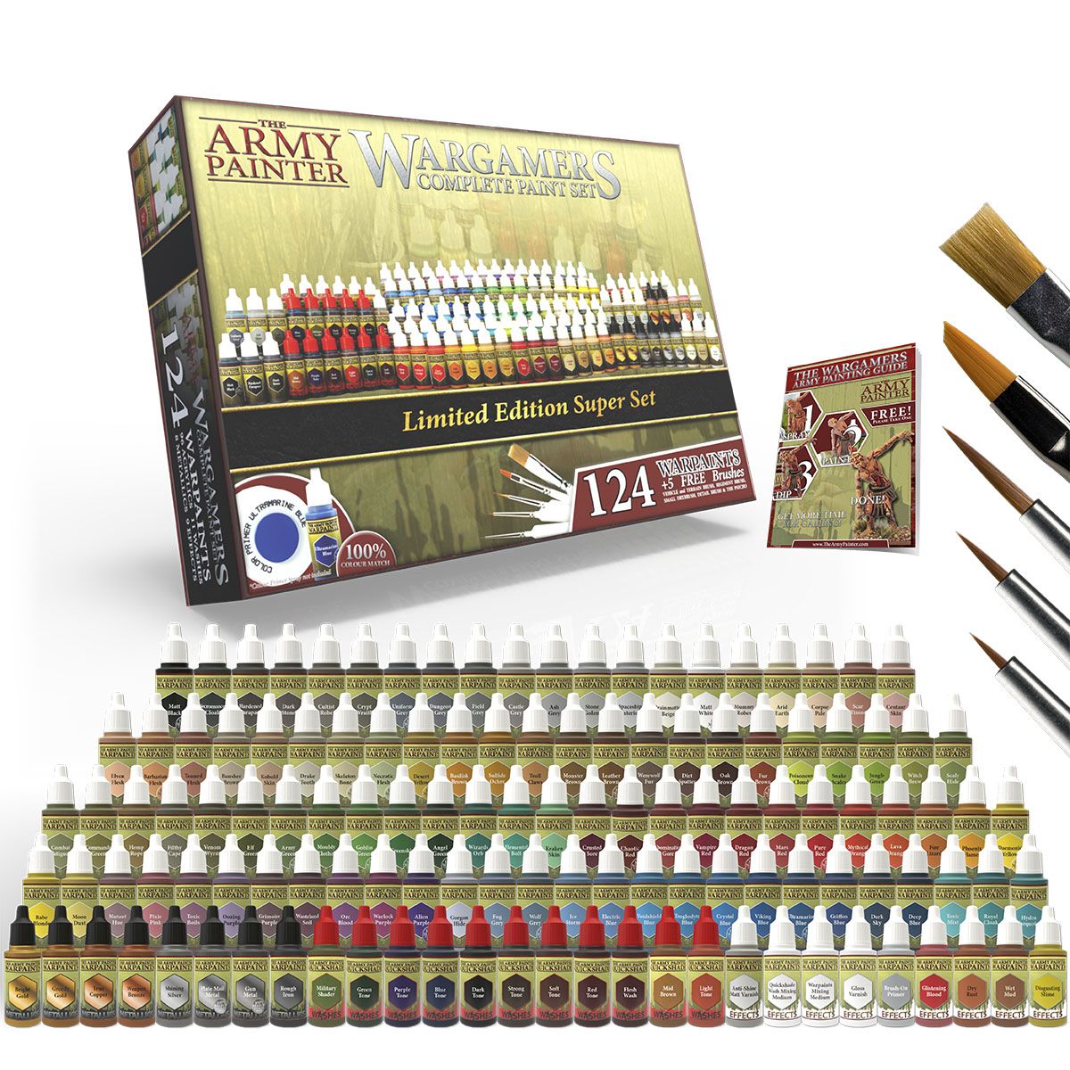 Набор Красок Army Painter - Speedpaint Most Wanted Set 20, 96 акриловых красок (от цвета каменного голема до оттенка ночного неба) 8 красок-металликов (два цвета золота;два цвета бронзы;серебро и три разновидности стали) 11 проливок (washes) для создания
Набор Красок Army Painter - Speedpaint Most Wanted Set 20, 96 акриловых красок (от цвета каменного голема до оттенка ночного неба) 8 красок-металликов (два цвета золота;два цвета бронзы;серебро и три разновидности стали) 11 проливок (washes) для создания