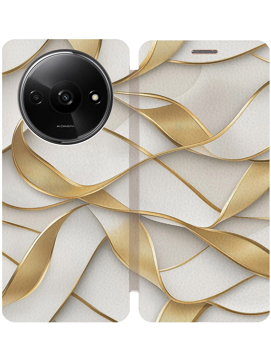 Чехол-книжка на Xiaomi Redmi A3, Poco C61 с принтом "Волны из золота" золотой, Белый;золотистый, 780484031
Чехол-книжка на Xiaomi Redmi A3, Poco C61 с принтом "Волны из золота" золотой, Белый;золотистый, 780484031