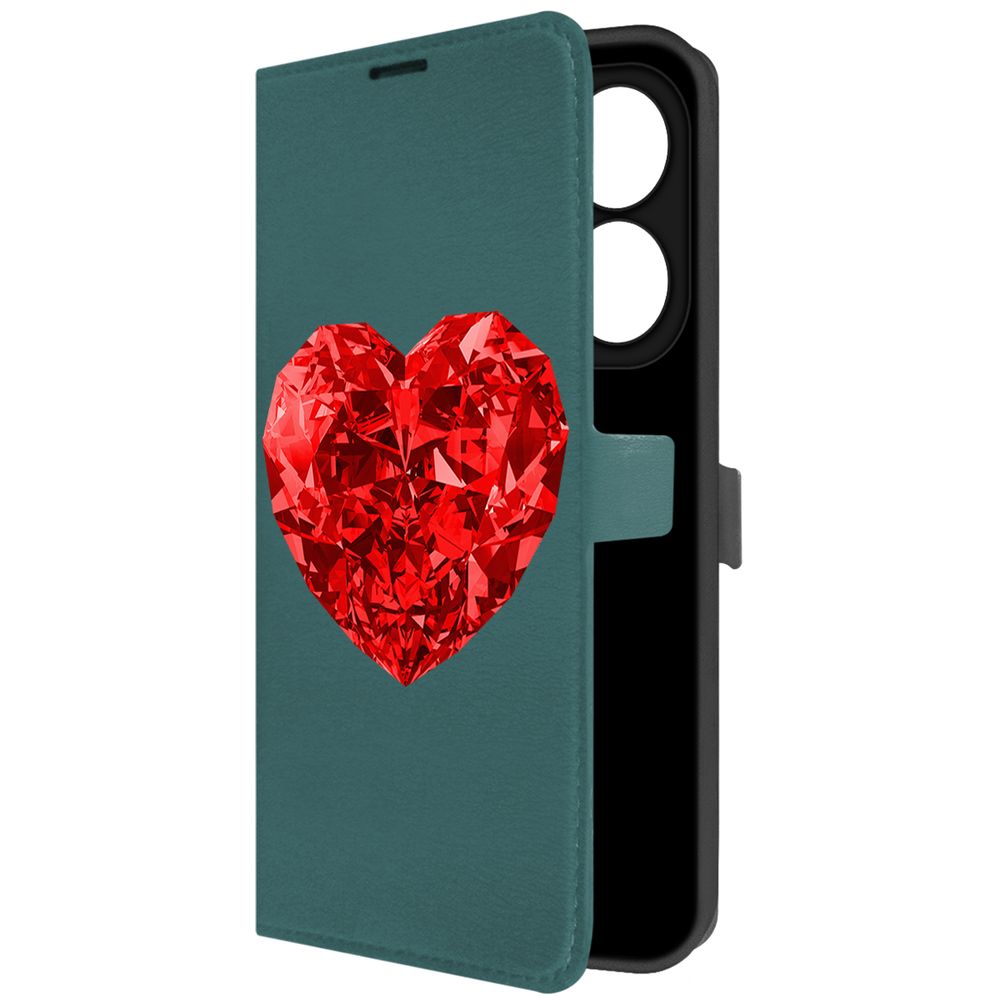 Чехол-книжка Krutoff Eco Book для INFINIX Smart 8 Pro Рубиновое сердце (зелёный опал), Зеленый
Чехол-книжка Krutoff Eco Book для INFINIX Smart 8 Pro Рубиновое сердце (зелёный опал), Зеленый