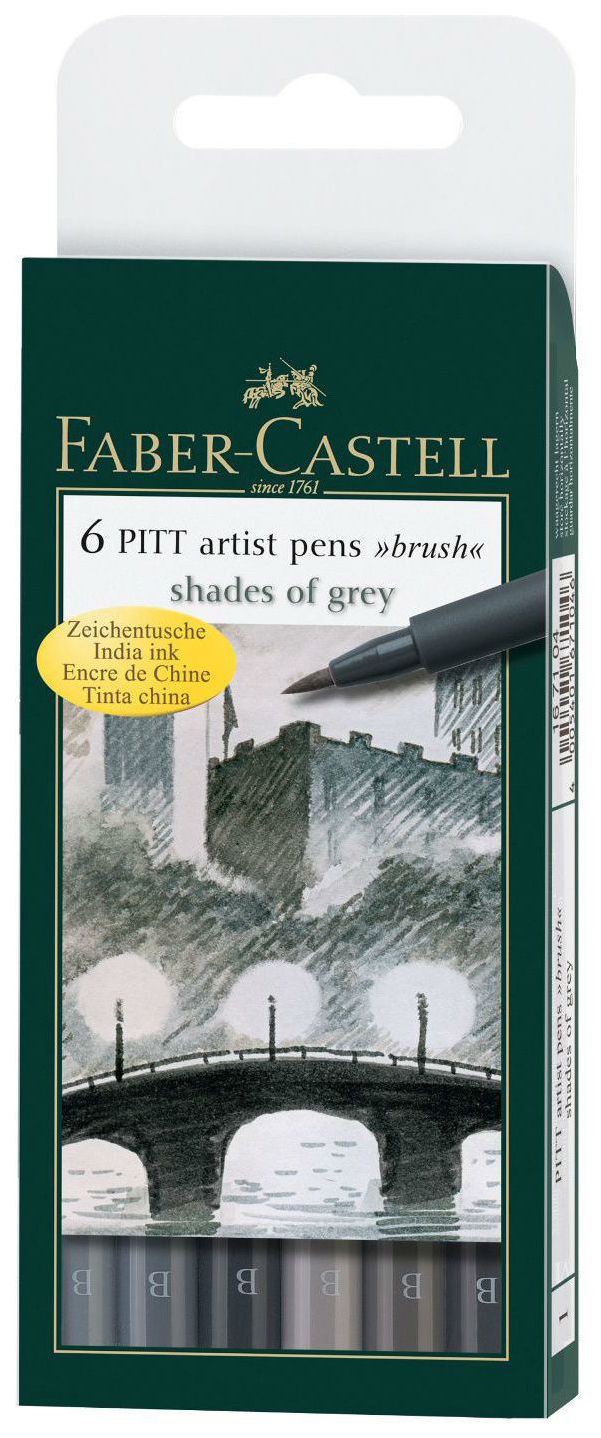 Капиллярные ручки Pitt Artist Pen, 6 оттенков серого Faber Castell 167104, 6 оттенков серого 167104
Капиллярные ручки Pitt Artist Pen, 6 оттенков серого Faber Castell 167104, 6 оттенков серого 167104