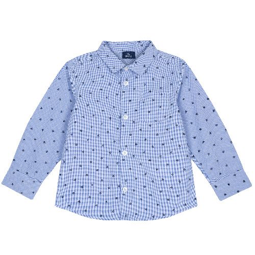 фото Рубашка chicco для мальчиков, размер 122, цвет голубой