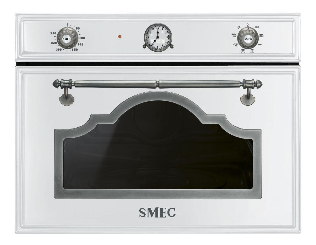 фото Встраиваемая микроволновая печь smeg sf4750mbs white/silver