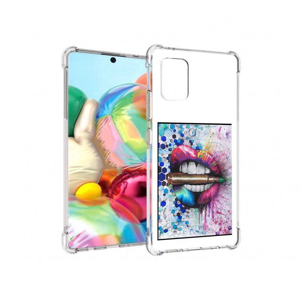 Чехол MyPads Tocco для Samsung Galaxy A71 разноцветные губы с пулей (PT226912.529.571), Прозрачный, Tocco
Чехол MyPads Tocco для Samsung Galaxy A71 разноцветные губы с пулей (PT226912.529.571), Прозрачный, Tocco