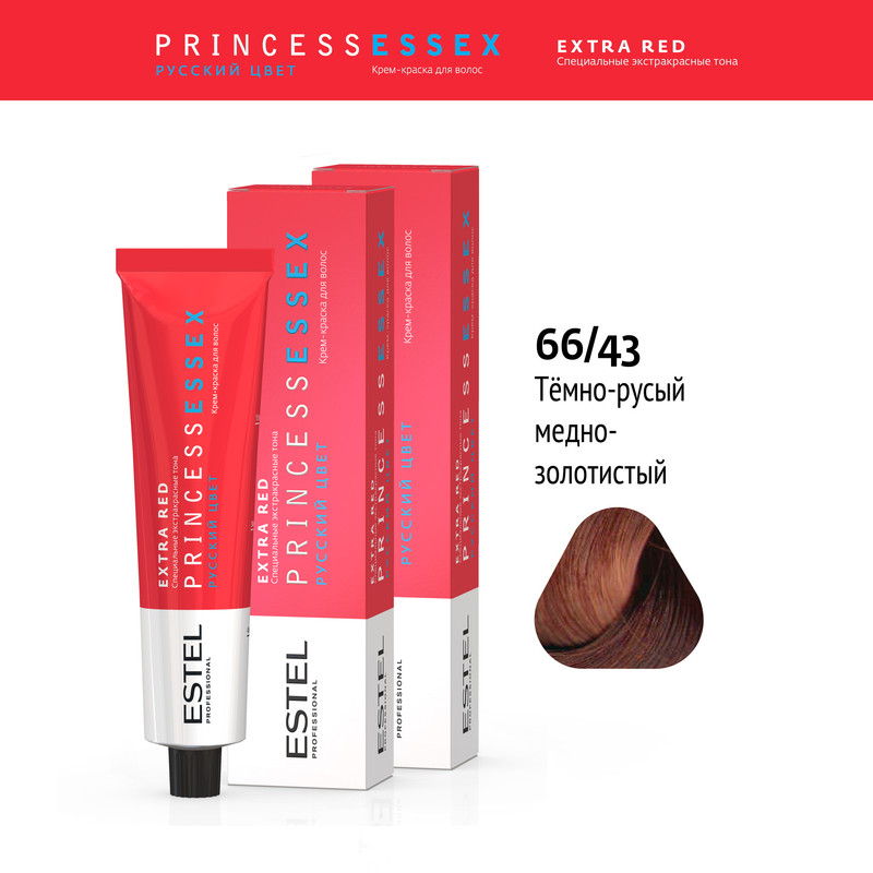 Краска Estel Princess Essex Extra Red 66.43 Динамичная Сальса 60 Мл 2 Шт, Краска для волос ESTEL PROFESSIONAL
Краска Estel Princess Essex Extra Red 66.43 Динамичная Сальса 60 Мл 2 Шт, Краска для волос ESTEL PROFESSIONAL
