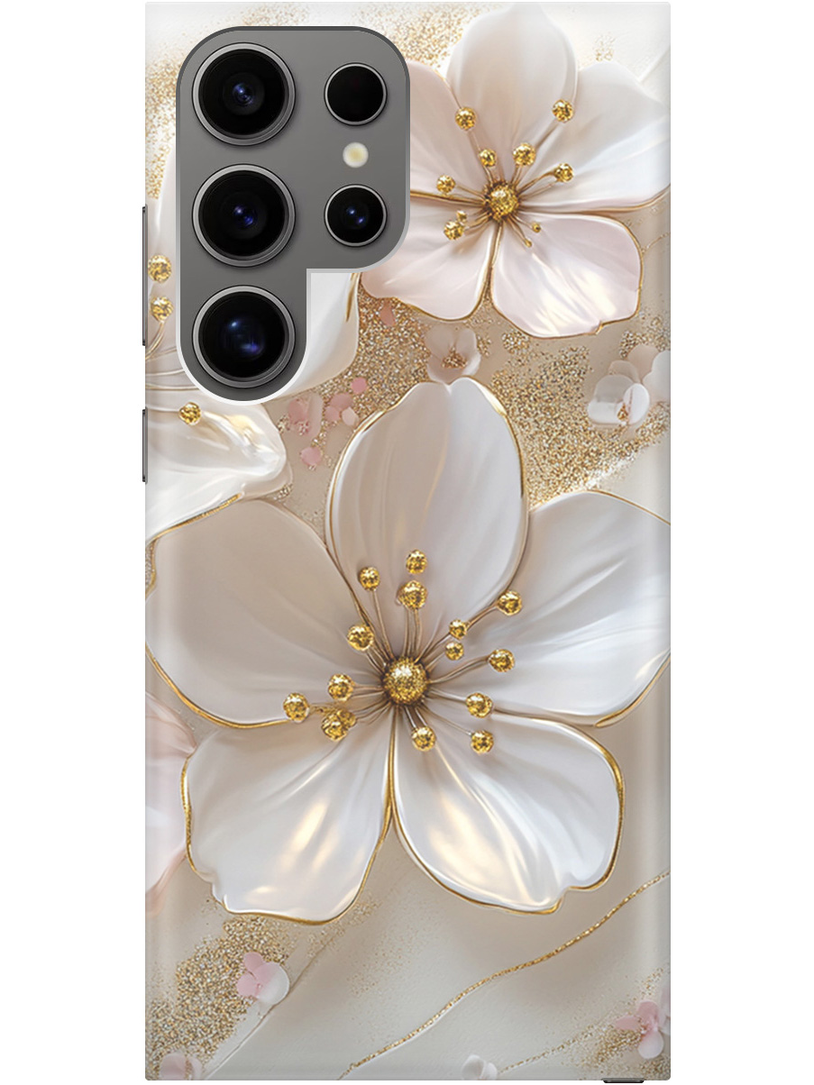 Силиконовый чехол на Samsung Galaxy S24 Ultra с принтом "Белые фиалки", Прозрачный;белый;золотистый, 779823523
Силиконовый чехол на Samsung Galaxy S24 Ultra с принтом "Белые фиалки", Прозрачный;белый;золотистый, 779823523