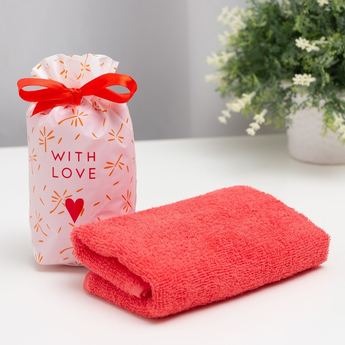 Полотенце в мешочке Экономь и Я "With love" 30*60 см, 100% хлопок, 320 гр/м2, Сувенирные полотенца для женщин
Полотенце в мешочке Экономь и Я "With love" 30*60 см, 100% хлопок, 320 гр/м2, Сувенирные полотенца для женщин