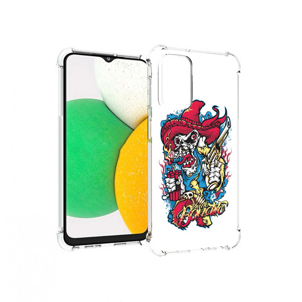 Чехол MyPads Tocco для Samsung Galaxy A23 нарисованный скелет с писталетом, Прозрачный, Tocco
Чехол MyPads Tocco для Samsung Galaxy A23 нарисованный скелет с писталетом, Прозрачный, Tocco