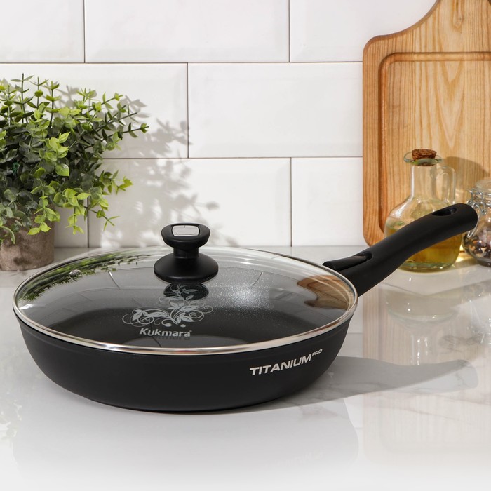 Сковорода Titanium pro, d=28 см, съёмная ручка антипригарное покрытие чёрный, Kukmara "Titanium pro"
Сковорода Titanium pro, d=28 см, съёмная ручка антипригарное покрытие чёрный, Kukmara "Titanium pro"