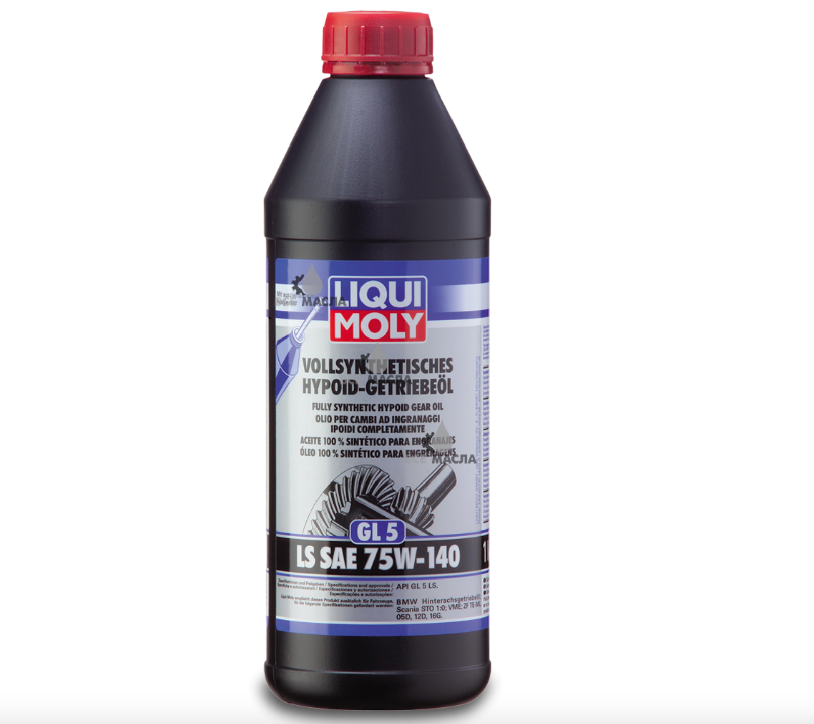 Трансмиссионное масло Liqui Moly Vollsynthetisches Hypoid-Getriebeoil LS 75W140 1л
Трансмиссионное масло Liqui Moly Vollsynthetisches Hypoid-Getriebeoil LS 75W140 1л