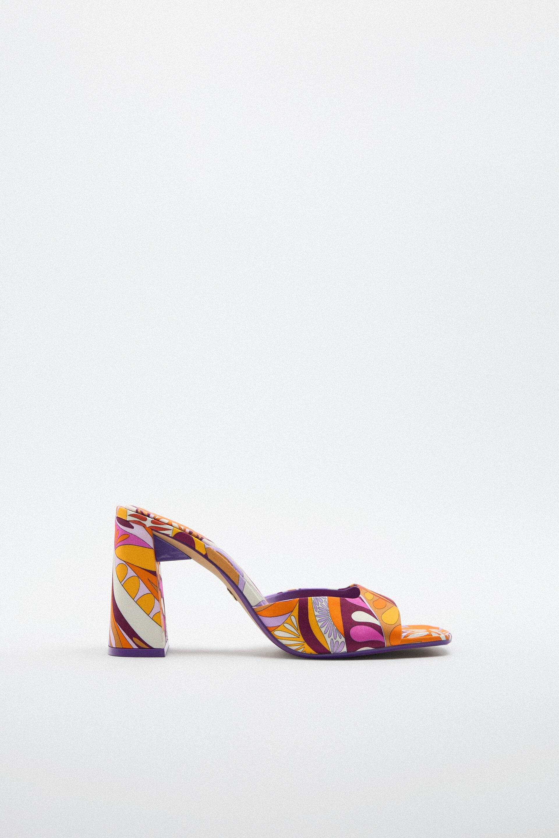 фото Шлепанцы женские zara 183950 разноцветные 37 ru (доставка из-за рубежа)