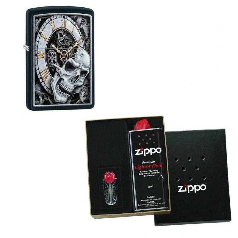 Зажигалка ZIPPO Skull Clock Black Matte в подарочной упаковке + топливо и кремни 29854-n, Черный, 29854-n
Зажигалка ZIPPO Skull Clock Black Matte в подарочной упаковке + топливо и кремни 29854-n, Черный, 29854-n