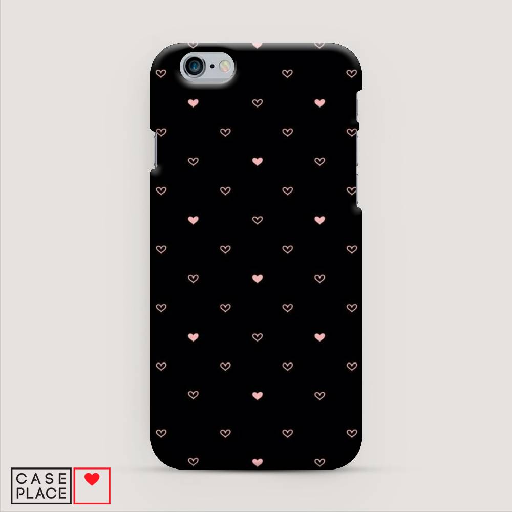 Пластиковый чехол "Черный фон и сердечки" на Apple iPhone 6, 10420-2
Пластиковый чехол "Черный фон и сердечки" на Apple iPhone 6, 10420-2