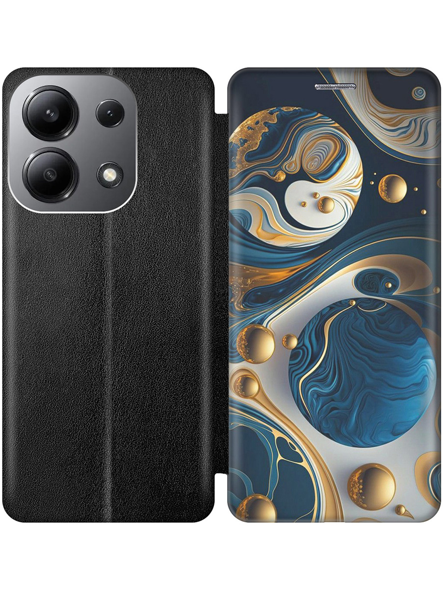 Чехол-книжка на Xiaomi Redmi Note 13 4G с принтом "Сине-золотые фигуры" черный, Черный;желтый;синий, 782622832
Чехол-книжка на Xiaomi Redmi Note 13 4G с принтом "Сине-золотые фигуры" черный, Черный;желтый;синий, 782622832