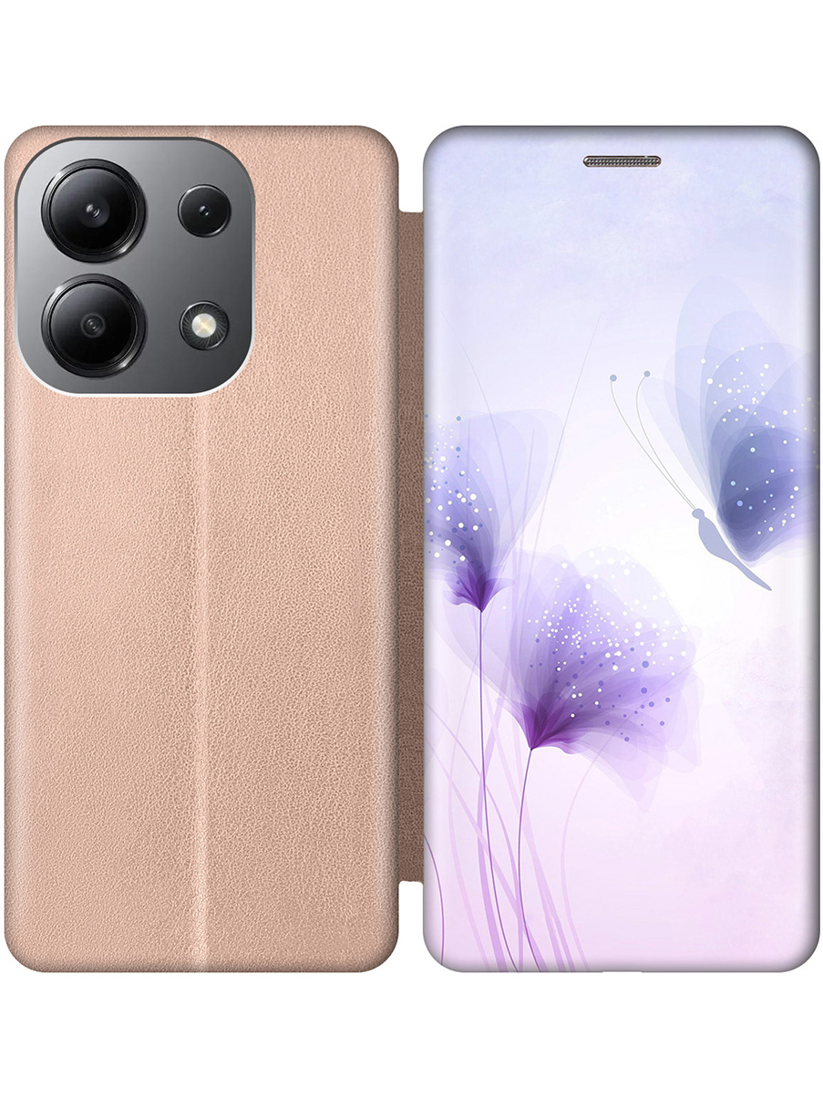 Чехол-книжка на Xiaomi Redmi Note 13 4G с принтом "Бабочка и фиолетовые цветы" золотой, Золотистый;фиолетовый, 782622823
Чехол-книжка на Xiaomi Redmi Note 13 4G с принтом "Бабочка и фиолетовые цветы" золотой, Золотистый;фиолетовый, 782622823