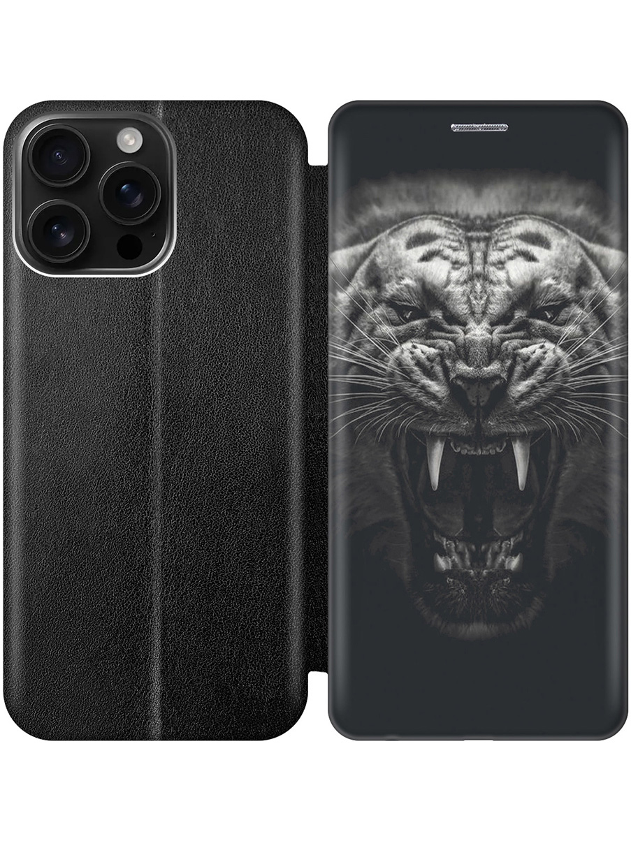 Чехол-книжка на Apple iPhone 16 Pro Max с принтом "Оскал тигра" черный, Черный;серый, 785198313
Чехол-книжка на Apple iPhone 16 Pro Max с принтом "Оскал тигра" черный, Черный;серый, 785198313