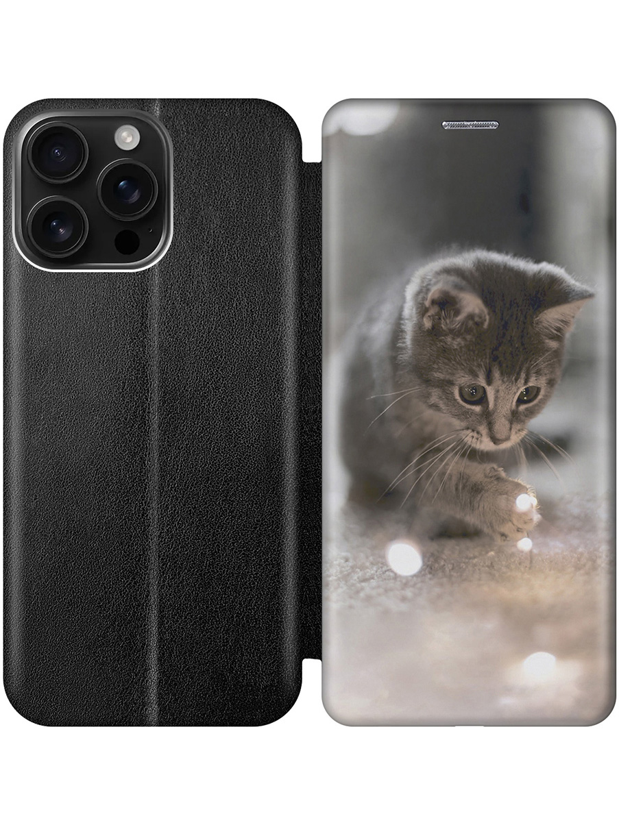 Чехол-книжка на Apple iPhone 16 Pro Max с принтом "Котенок и свет" черный, Черный;белый;коричневый;серый, 785198311
Чехол-книжка на Apple iPhone 16 Pro Max с принтом "Котенок и свет" черный, Черный;белый;коричневый;серый, 785198311