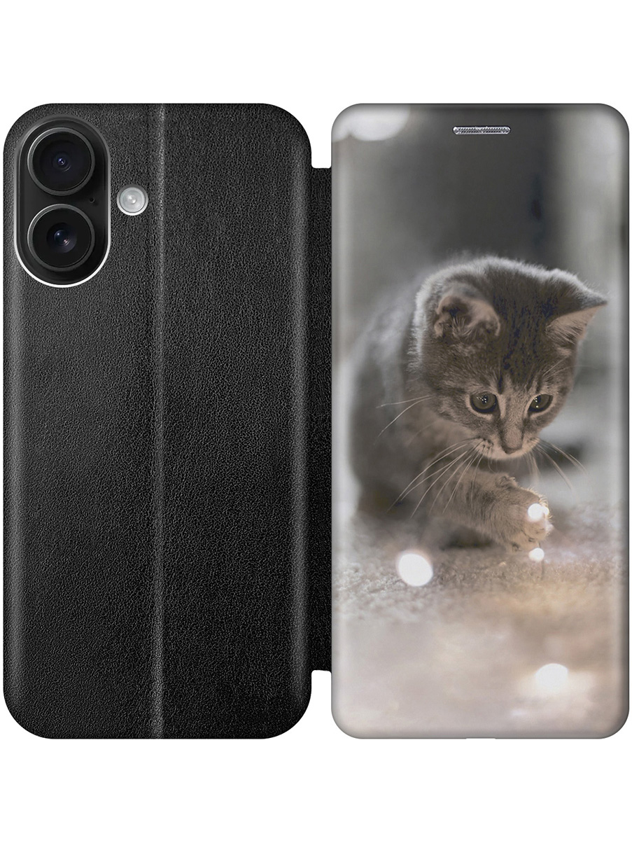 Чехол-книжка на Apple iPhone 16 с принтом "Котенок и свет" черный, Черный;белый;коричневый;серый, 785196511
Чехол-книжка на Apple iPhone 16 с принтом "Котенок и свет" черный, Черный;белый;коричневый;серый, 785196511