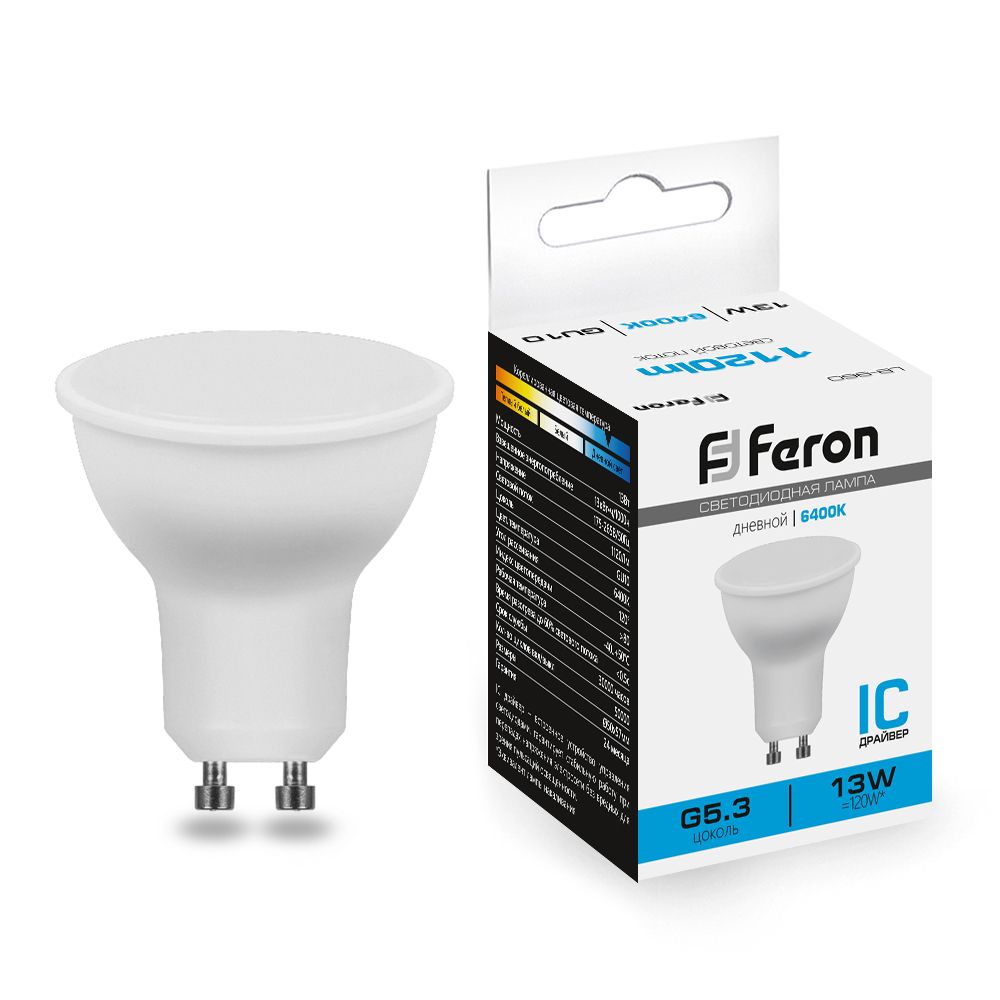 Лампочка светодиодная FERON LB-960, 13Вт GU10 175-265V дневной, упаковка 10 шт., 38193, LB-960
Лампочка светодиодная FERON LB-960, 13Вт GU10 175-265V дневной, упаковка 10 шт., 38193, LB-960