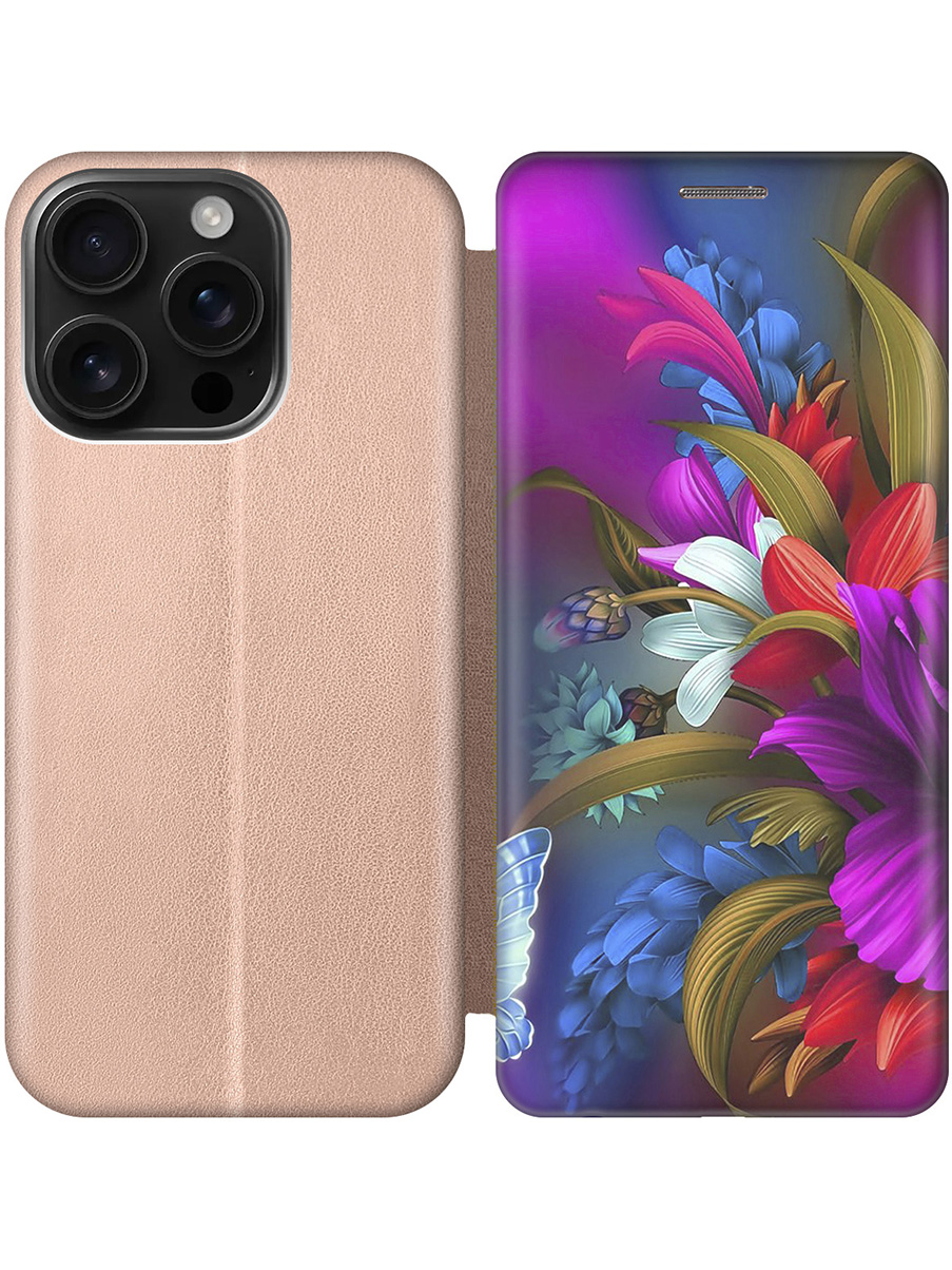 Чехол-книжка на Apple iPhone 16 Pro с принтом "Фантастические цветы" золотой, Золотистый;зеленый;красный;фиолетовый, 785197723
Чехол-книжка на Apple iPhone 16 Pro с принтом "Фантастические цветы" золотой, Золотистый;зеленый;красный;фиолетовый, 785197723