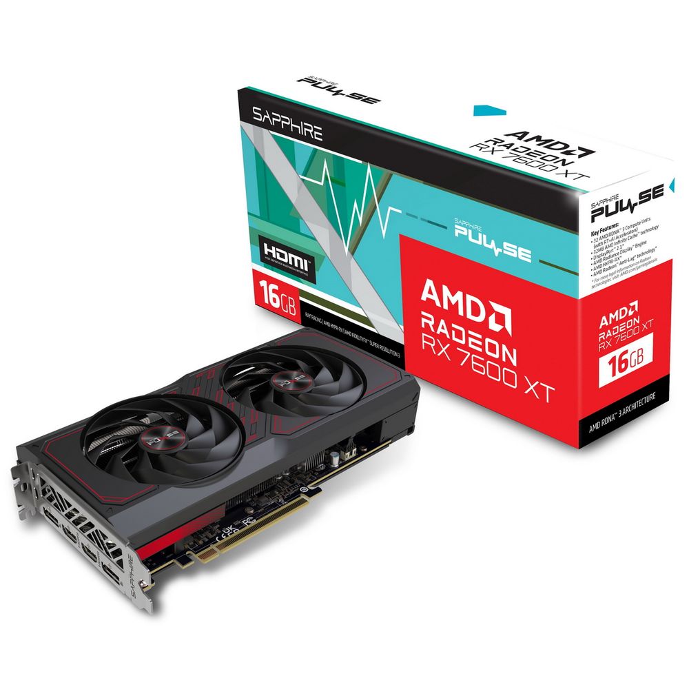 Видеокарта Sapphire RX7600XT PULSE GAMING OC 16GB, Radeon RX 7600 XT PULSE GAMING OC
Видеокарта Sapphire RX7600XT PULSE GAMING OC 16GB, Radeon RX 7600 XT PULSE GAMING OC