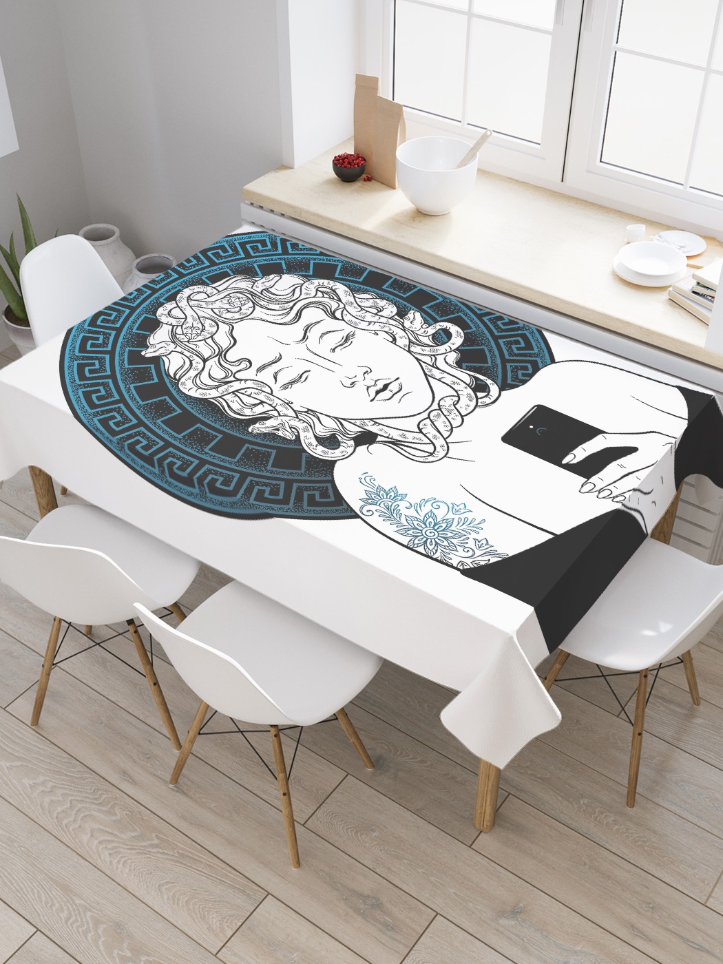 Скатерть прямоугольная JoyArty "Горгона с мобилой" из оксфорда, 180x145 см, Белый, Горгона с мобилой
Скатерть прямоугольная JoyArty "Горгона с мобилой" из оксфорда, 180x145 см, Белый, Горгона с мобилой