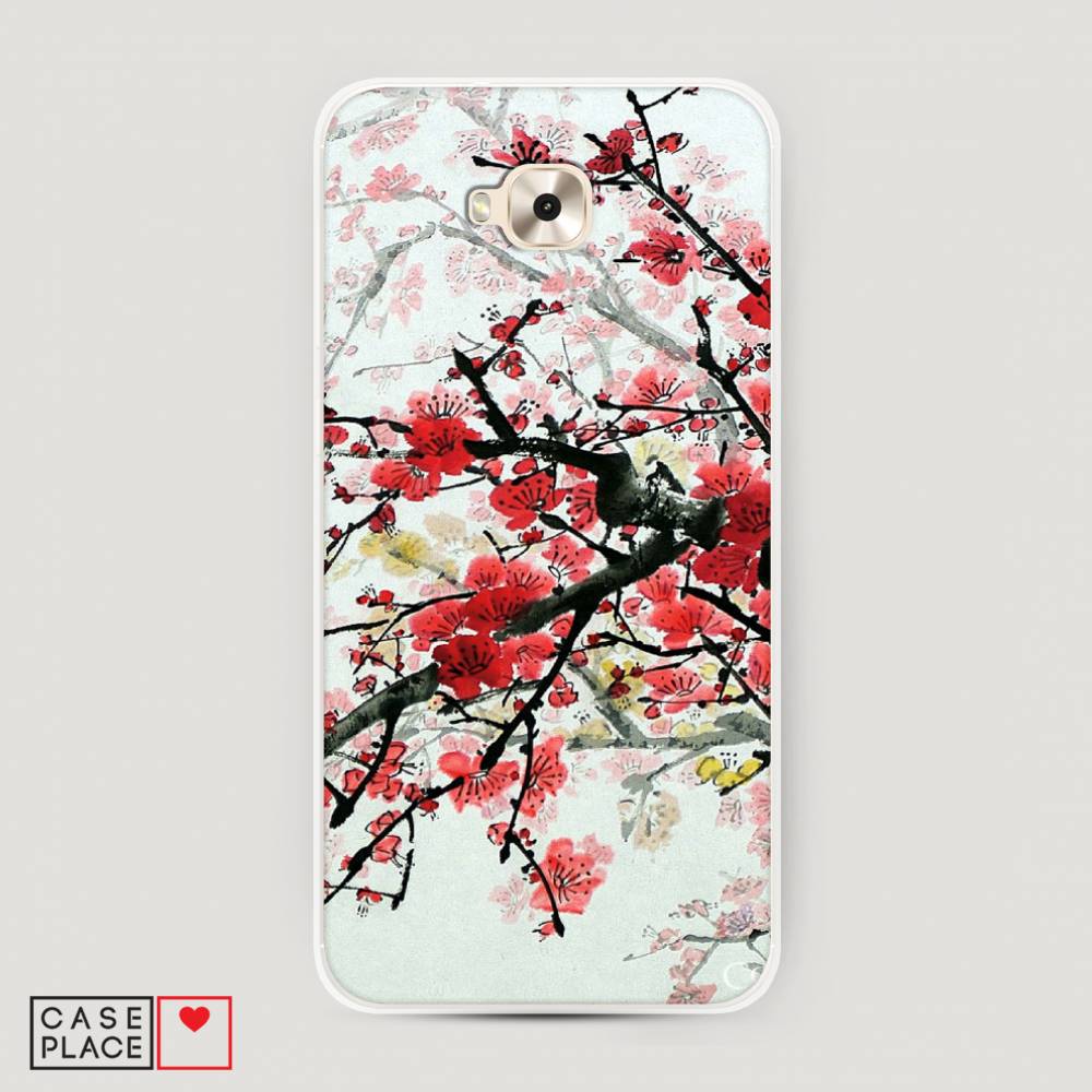 фото Чехол awog "сакура" для asus zenfone 4 selfie zd553kl