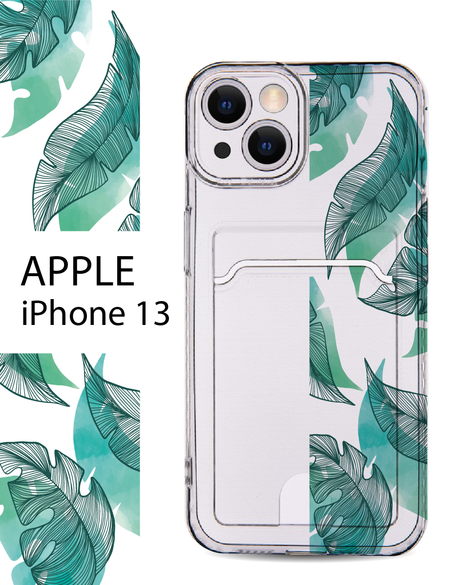 Чехол на Apple iPhone 13 с карманом для банковской карты и принтом, Зеленый;черный, Apple iPhone 13
Чехол на Apple iPhone 13 с карманом для банковской карты и принтом, Зеленый;черный, Apple iPhone 13