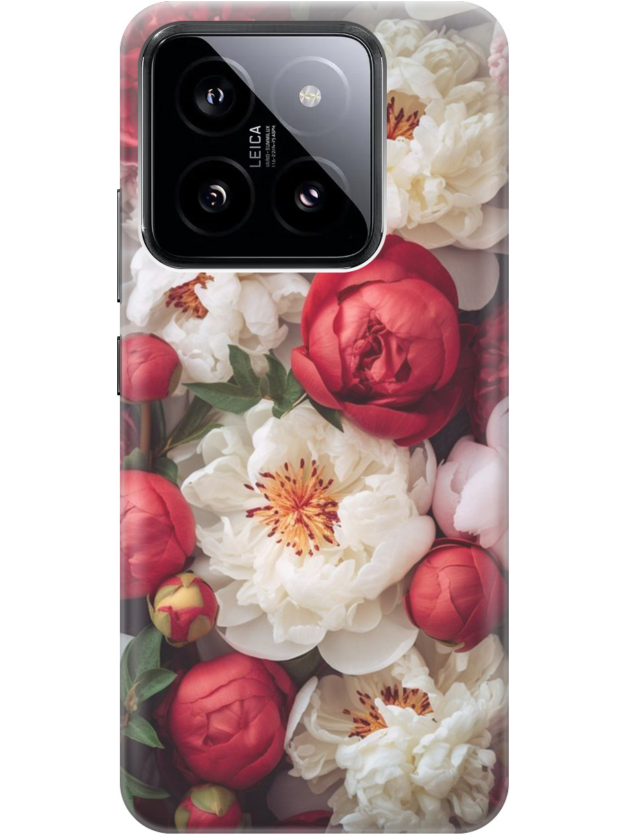Силиконовый чехол на Xiaomi 14 с рисунком "Красно-белые пионы", Белый;красный, 20012083
Силиконовый чехол на Xiaomi 14 с рисунком "Красно-белые пионы", Белый;красный, 20012083