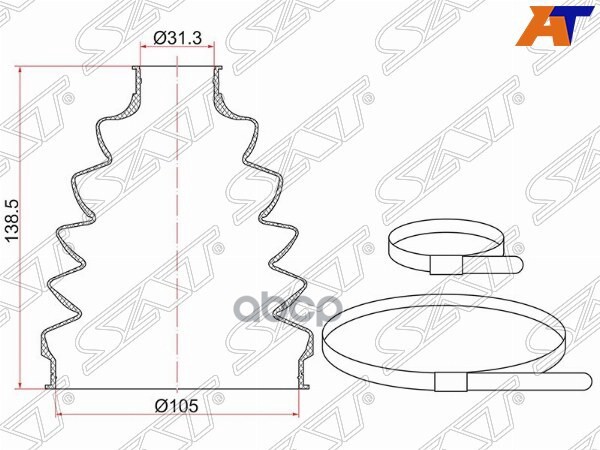 Sat Tc-045 Пыльник Шруса Наружный Toyota Land Cruiser 100 ##J101 98-07 2 Хомута. Термоплас
Sat Tc-045 Пыльник Шруса Наружный Toyota Land Cruiser 100 ##J101 98-07 2 Хомута. Термоплас